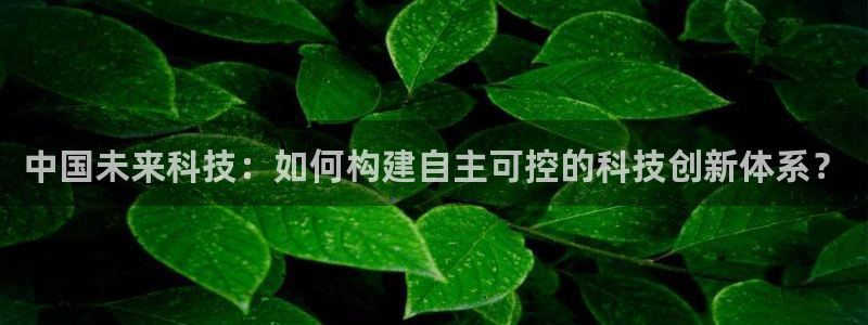 中国未来科技：如何构建自主可控的科技创新体系？